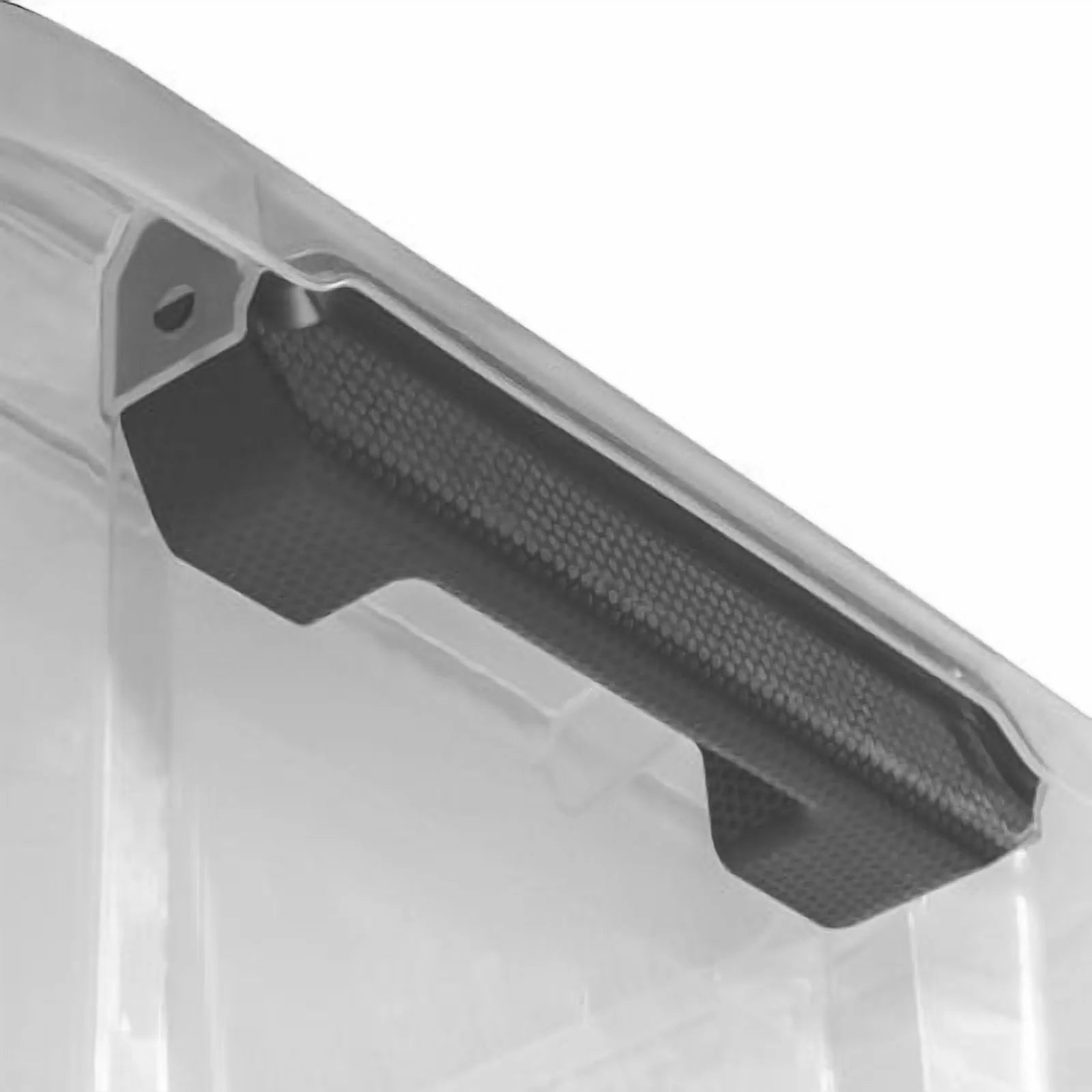 Plastic Storage Tote with Hinged Lid and Handles k7