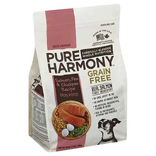 Pure Harmony, Dog Food, Grain Free, Salmon, Pea &amp; Chickpea Recipe , 3 LB - Pet Supplies online store