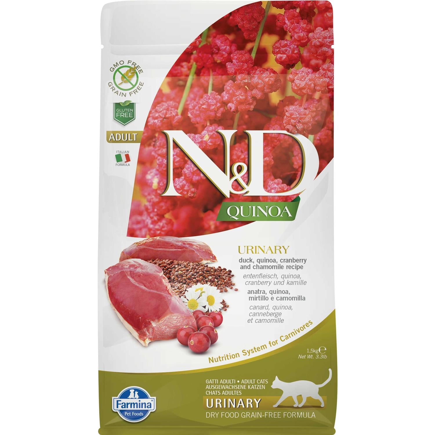 Farmina N&amp;D Quinoa Urinary Duck Cat Food - Pet Supplies online store