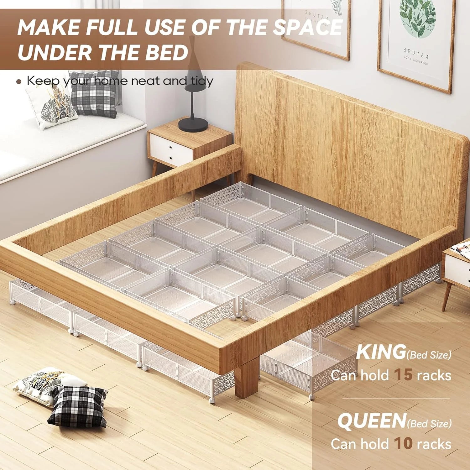 Under Bed Storage Containers with Wheels and Drawers 2 Pack k7