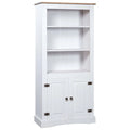 Walmeck Cupboard Mexican Pine Corona White 31.5"x15.7"x66.9"