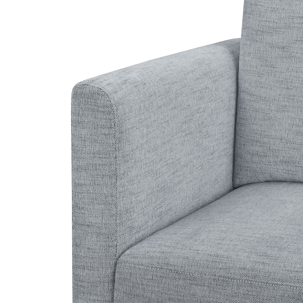 Modular Sectional Sofa with Ottoman Gray Fabric k7