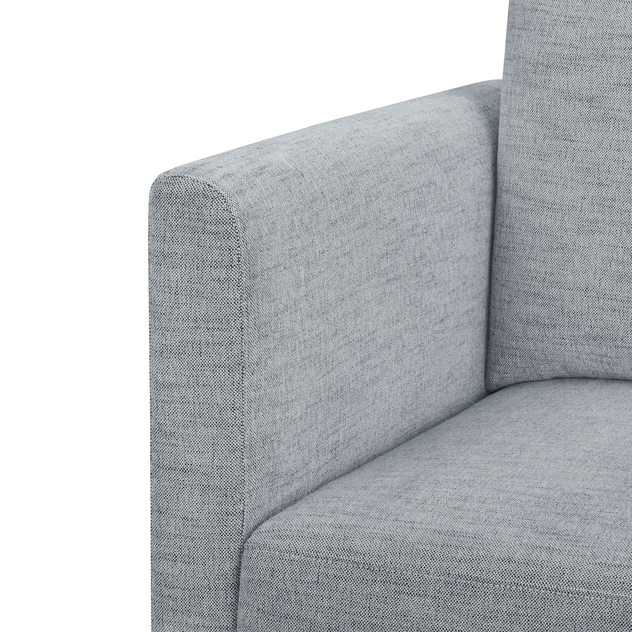 Modular Sectional Sofa with Ottoman Gray Fabric k7