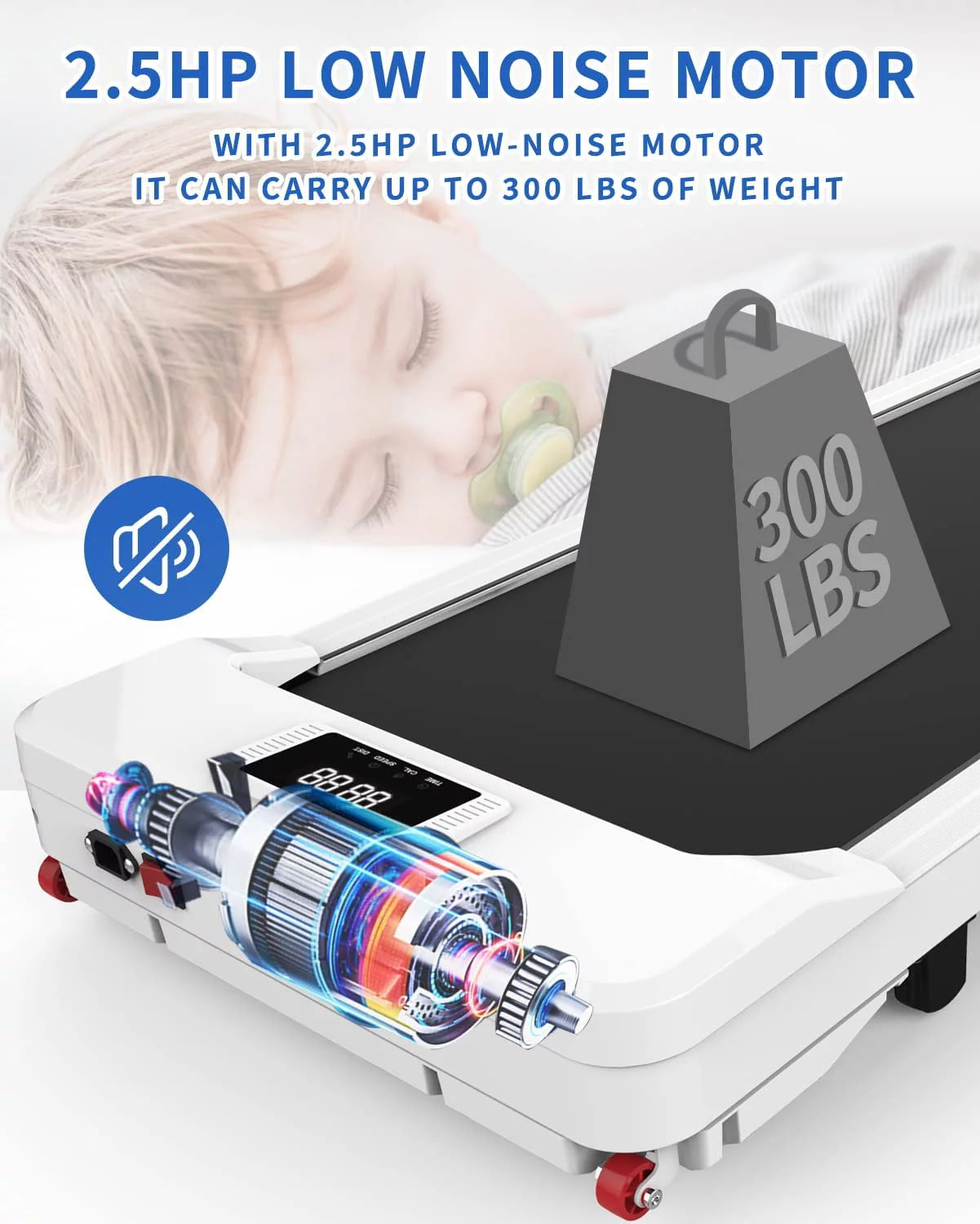 Walking Pad Treadmill with Remote Control and LED Display a7