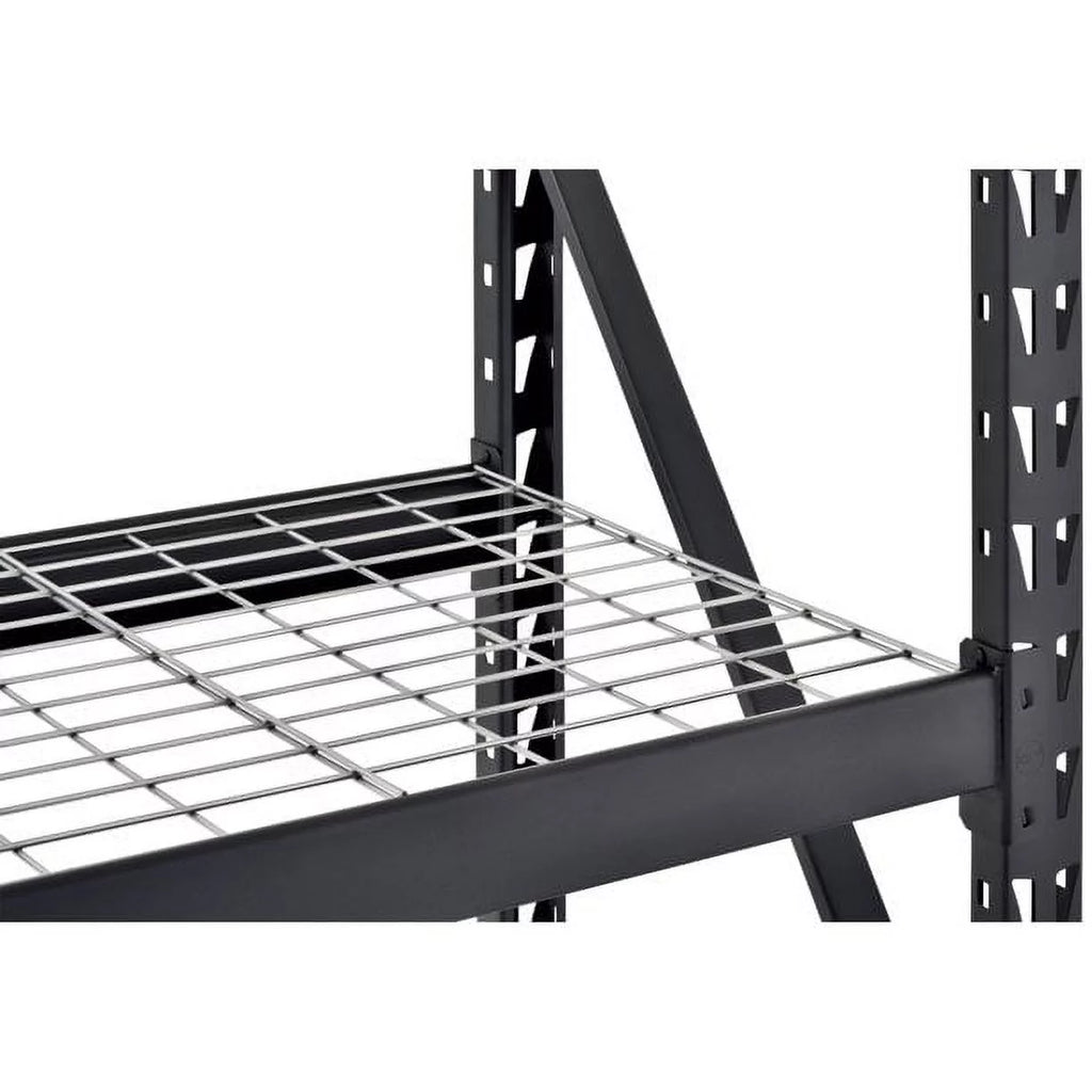 Steel Storage Rack 4-Tier Black 77x24x72 Inch a7