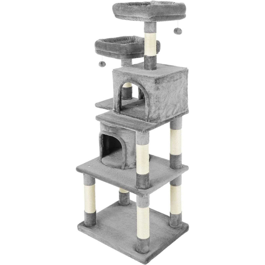 Faux Fur Cat Tree Condo 61in a7