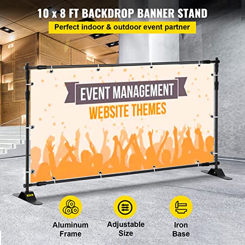 Backdrop Banner Stand 8 x 8 Ft Adjustable Height with Carrying Bag k7