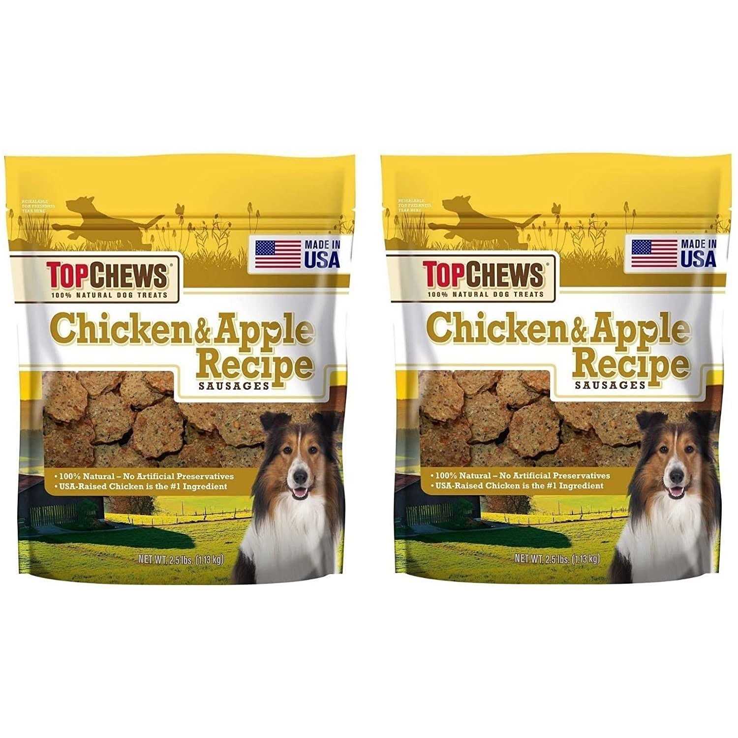 Top Chews Chicken &amp; Apple Recipe 100% Natural Dog Treats - Pet Supplies online store