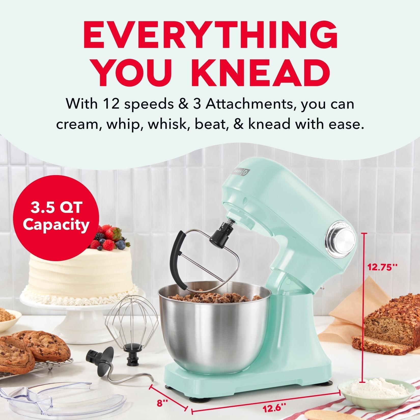 3.5 Qt Tilt Head Stand Mixer B0　0Z d6