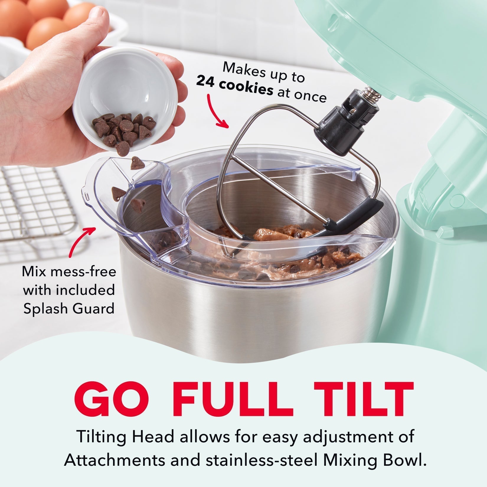 3.5 Qt Tilt Head Stand Mixer B0　0Z d6