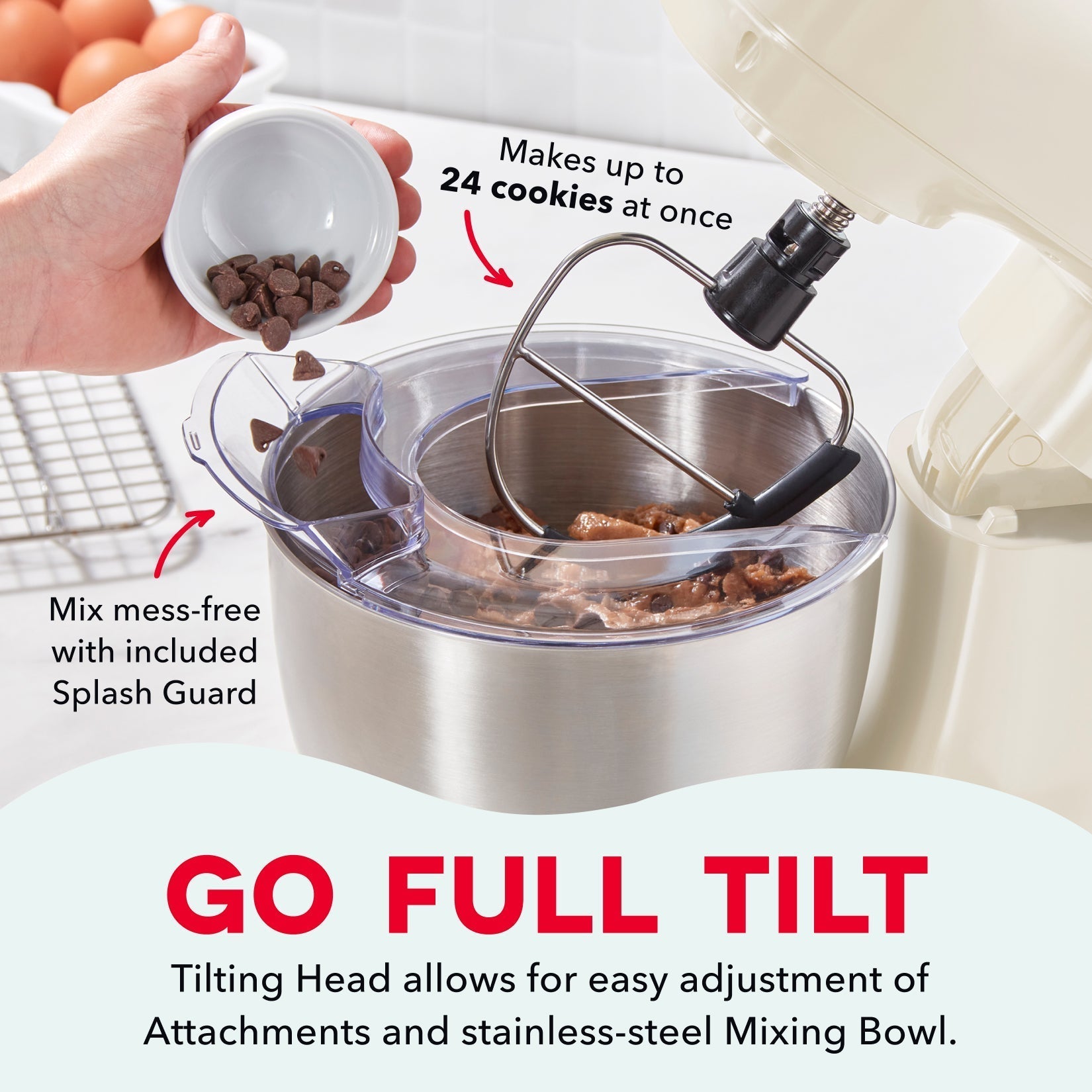 3.5 Qt Tilt Head Stand Mixer B0　0Z d6