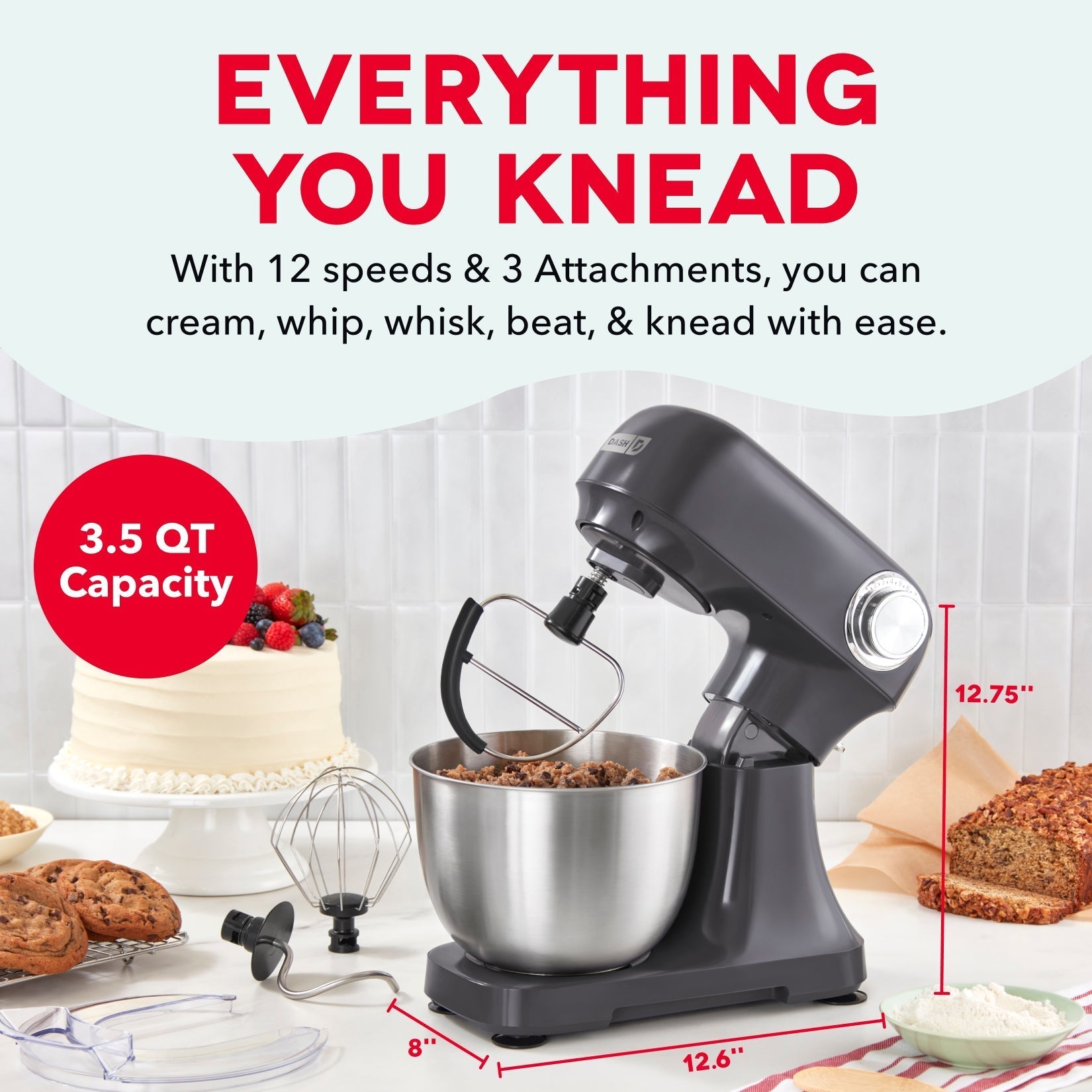 3.5 Qt Tilt Head Stand Mixer B0　0Z d6