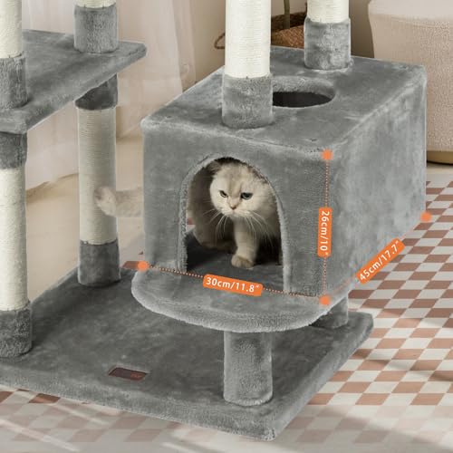 Large Cat Tree for Indoor Cats with Scratching Posts Beige k7