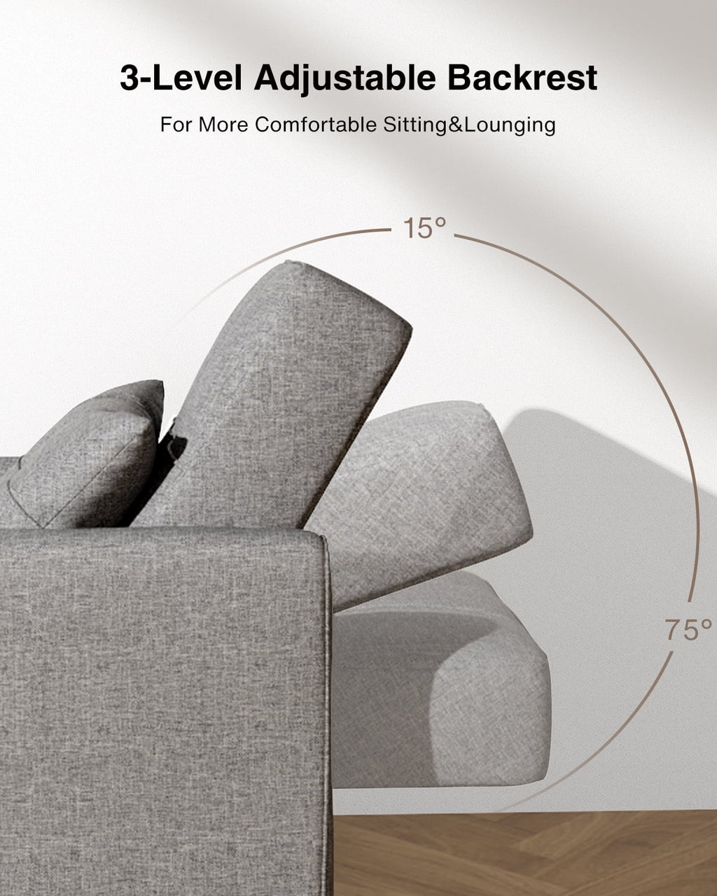 Sofa Bed Convertible Chair Grey k7m