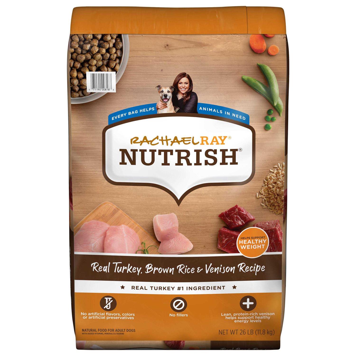 Rachael Ray Nutrish Real Turkey Brown Rice &amp; Venison Recipe Dry Dog Food - Pet Supplies online store