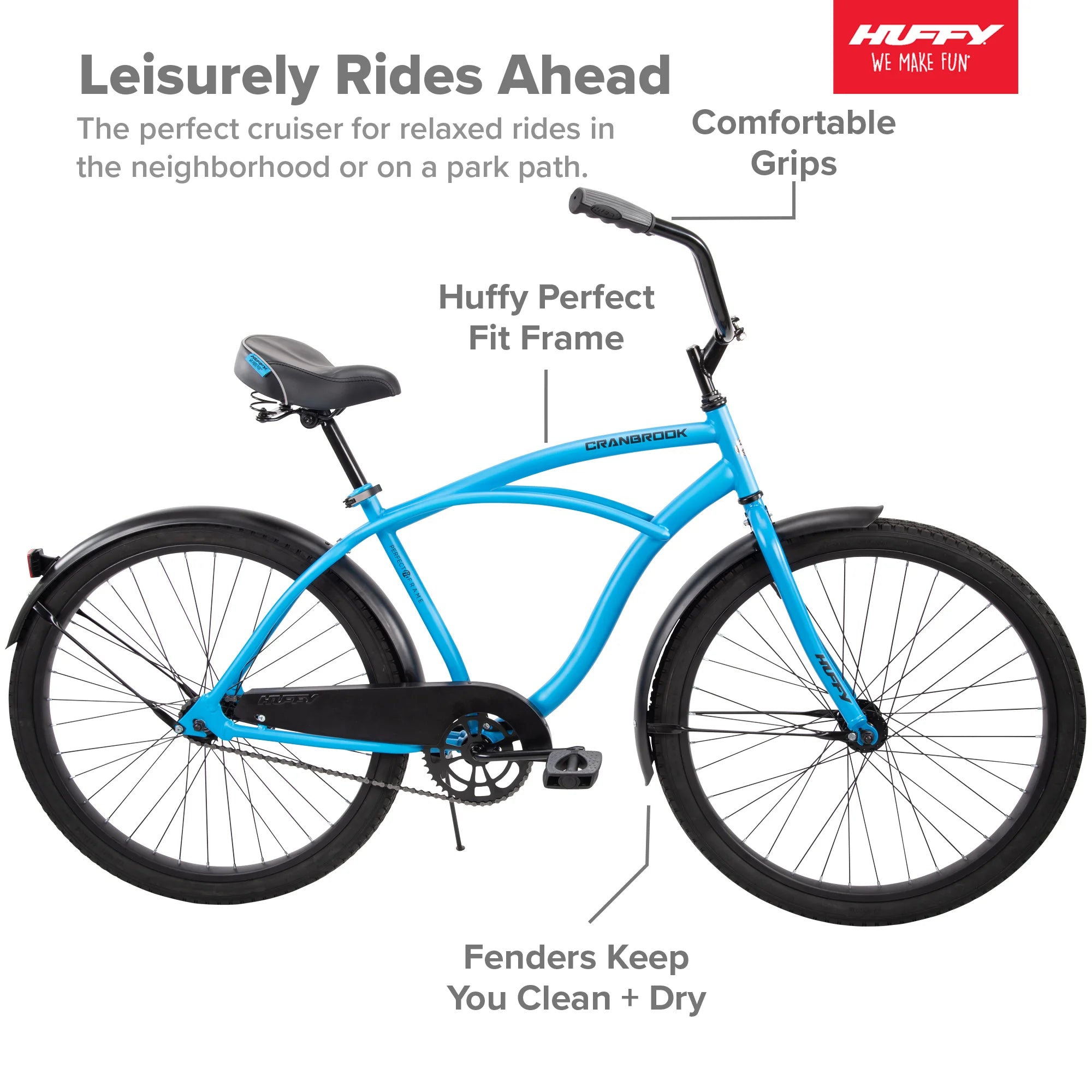 26" Men's Comfort Cruiser Bike Matte Blue a7
