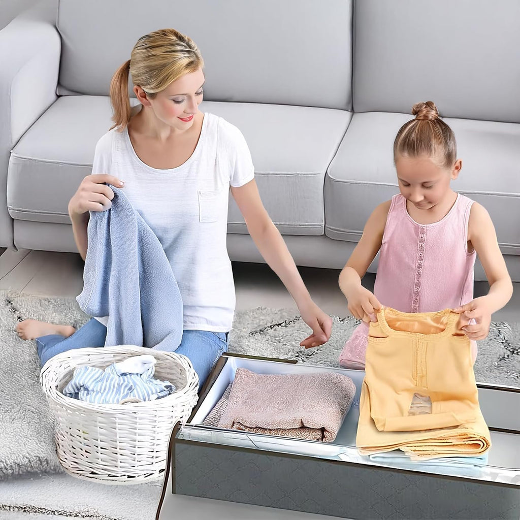 Under Bed Storage Containers Foldable Organizer Bins 6 Pack k7m