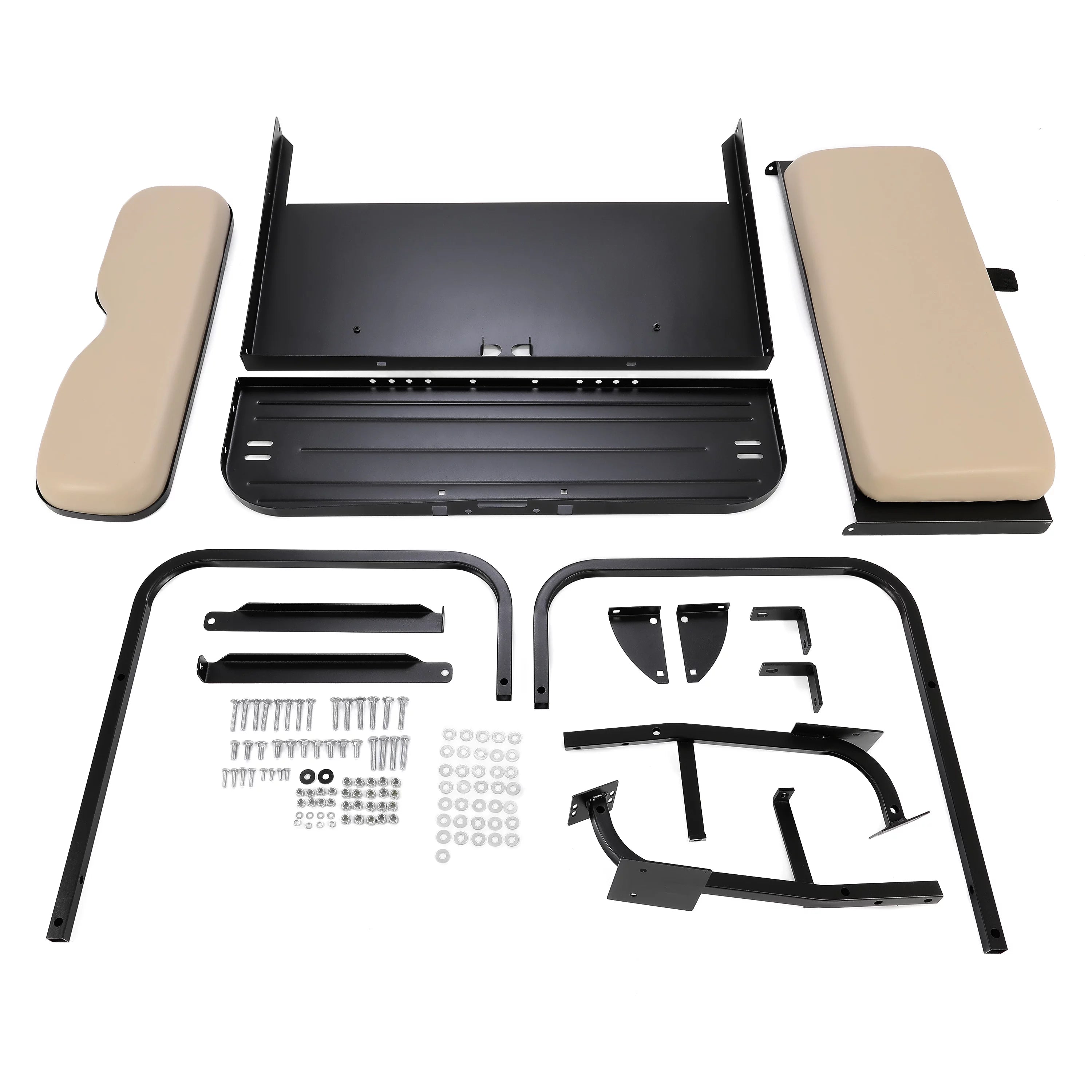 Golf Cart Rear Seat Kit Folding Tan 7k