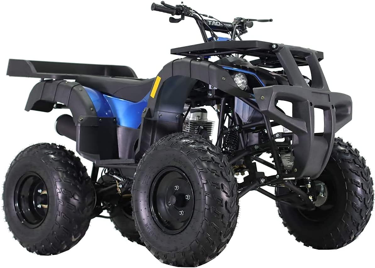 ATV Quad Four Wheeler Full Size with Reverse Manual Clutch Black k7p