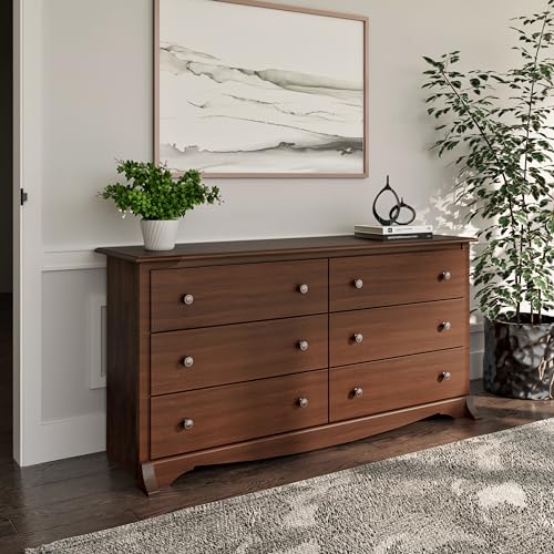 Rustic White Double Drawer Dresser and Nightstand Set k7m