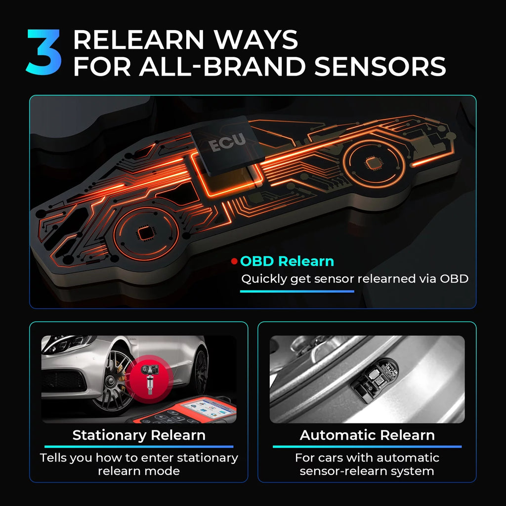 TPMS Programming Tool Relearn Activate Sensors Scan Read Clear DTCs Reset k7m
