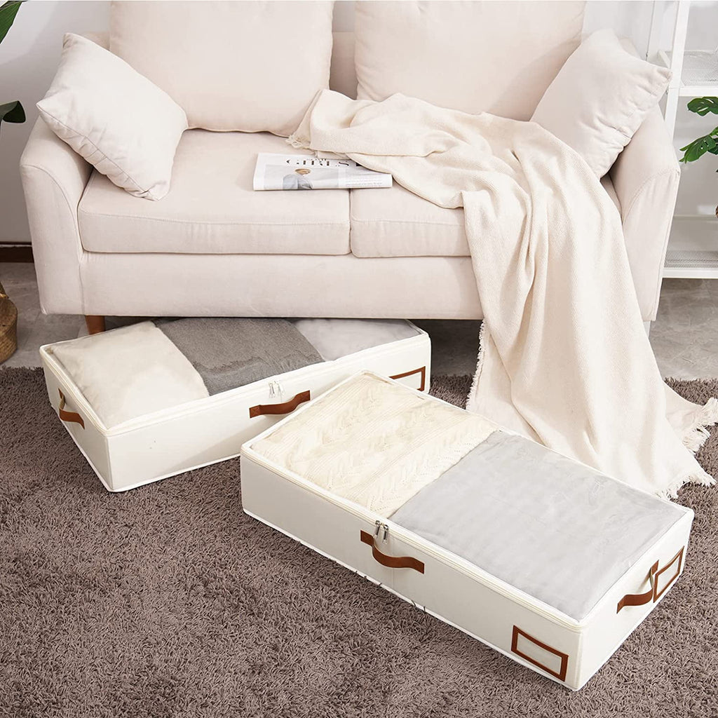 Underbed Storage Box with Handles, Collapsible, 2 Pack a7