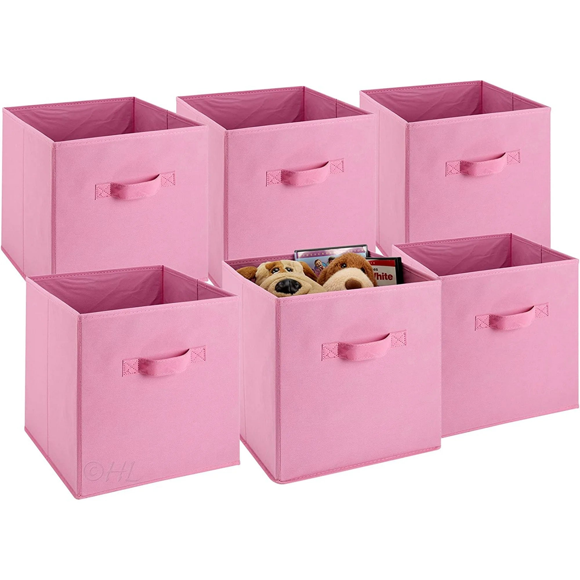 Foldable Laundry Storage Bins 6-Pack Collapsible Cube Organizers a7