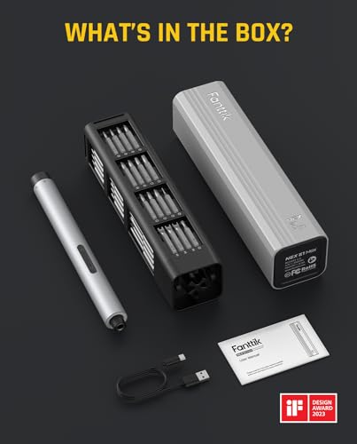 Mini Electric Screwdriver Set 50-in-1 Magnetic Bits Grey k7q