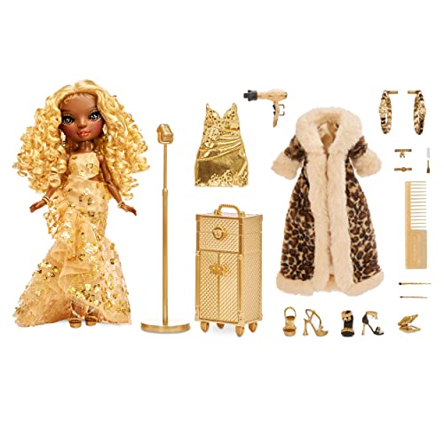Posable Fashion Doll with 2 Outfits and Vanity Playset k7m