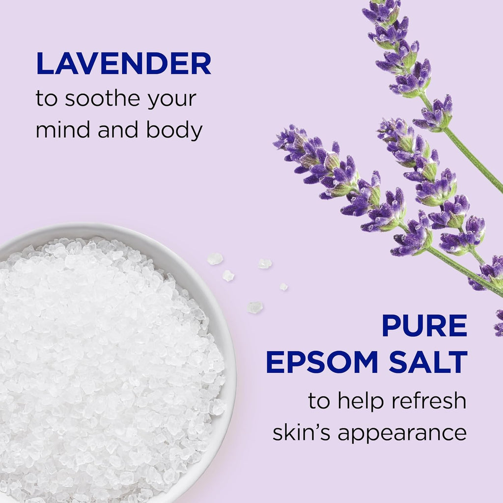 Epsom Salt Soaking Solution and Foaming Bath Combo Pack Lavender k7