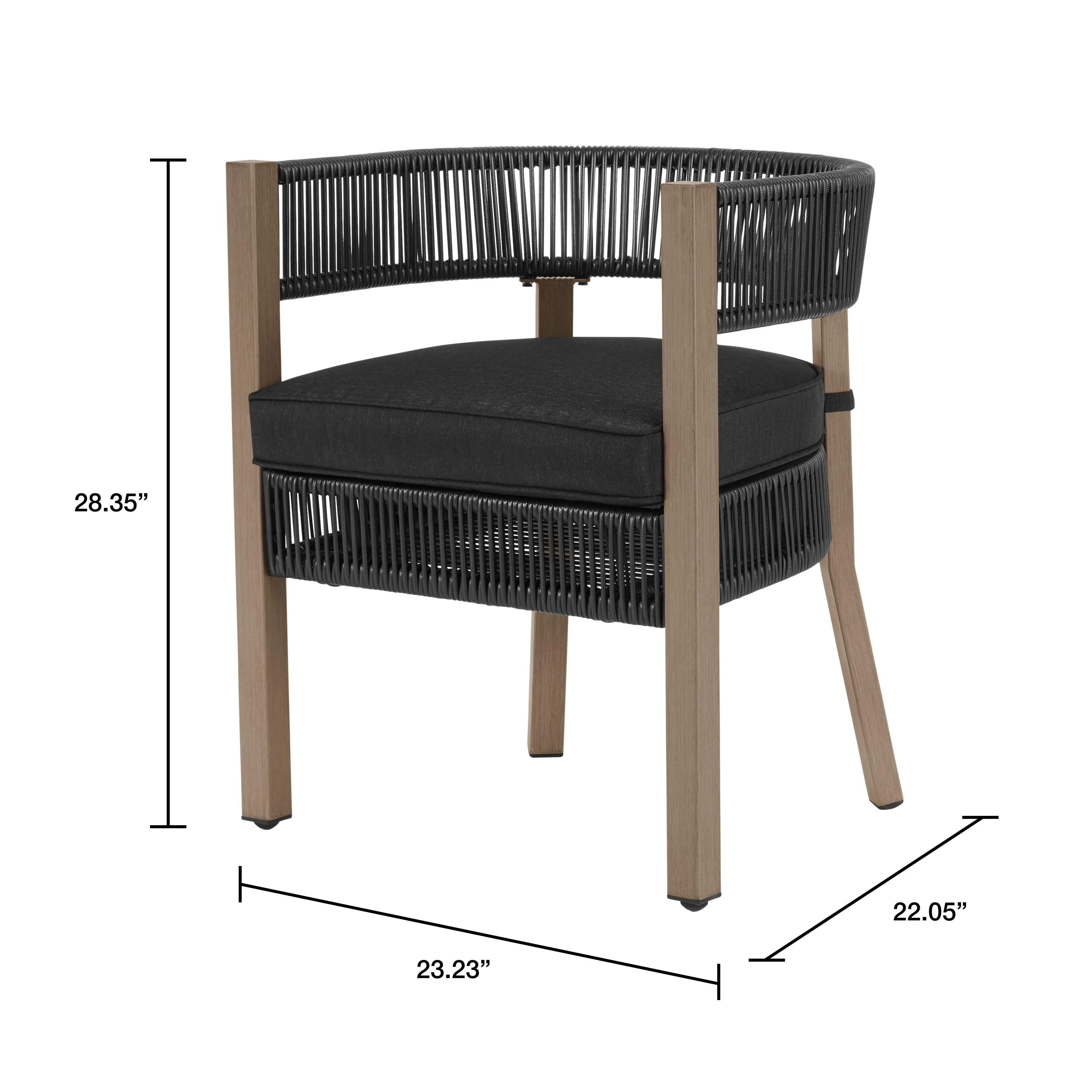 Wicker Outdoor Dining Set 5-Piece Black a7
