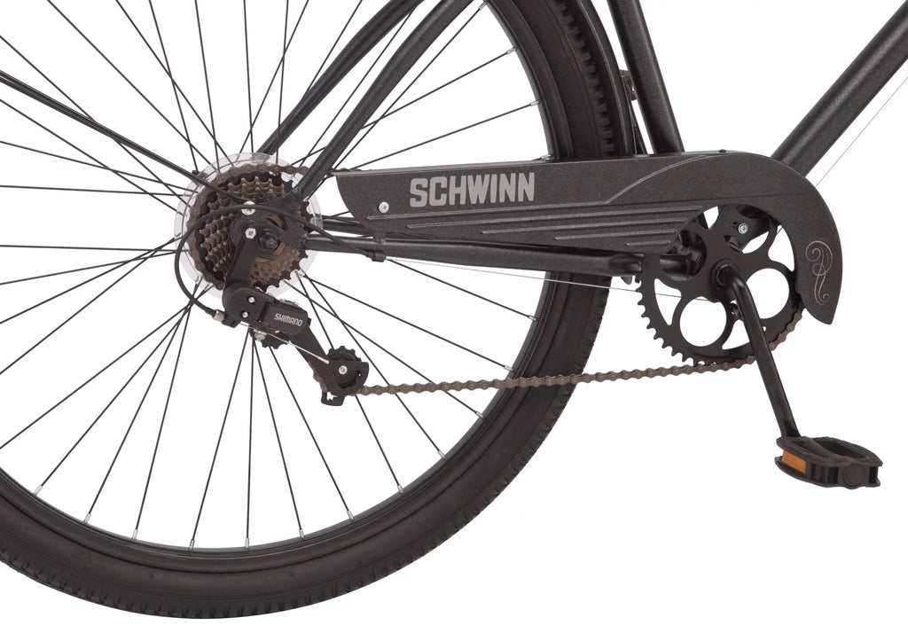 Cruiser bike 29-inch wheels 7-speed men's frame black a7