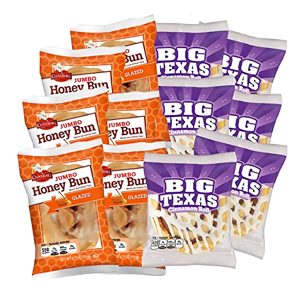 Glazed Honey Bun & Cinnamon Roll Combo 12 Pack k7