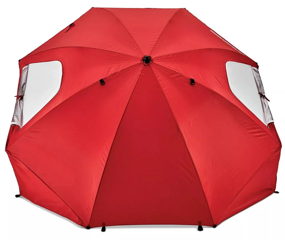 Umbrella Canopy UPF 50+ Adjustable Portable Red k7m