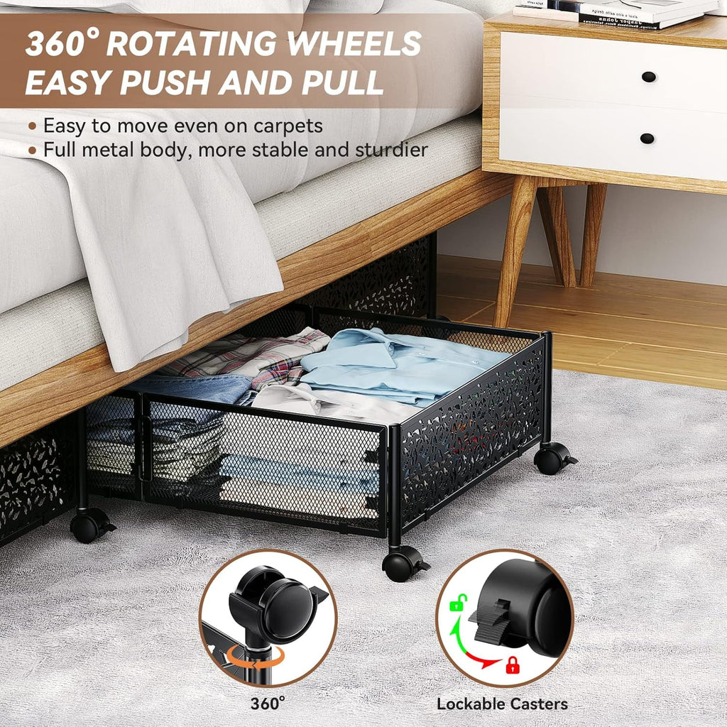 Under Bed Storage Containers with Wheels and Drawer a7