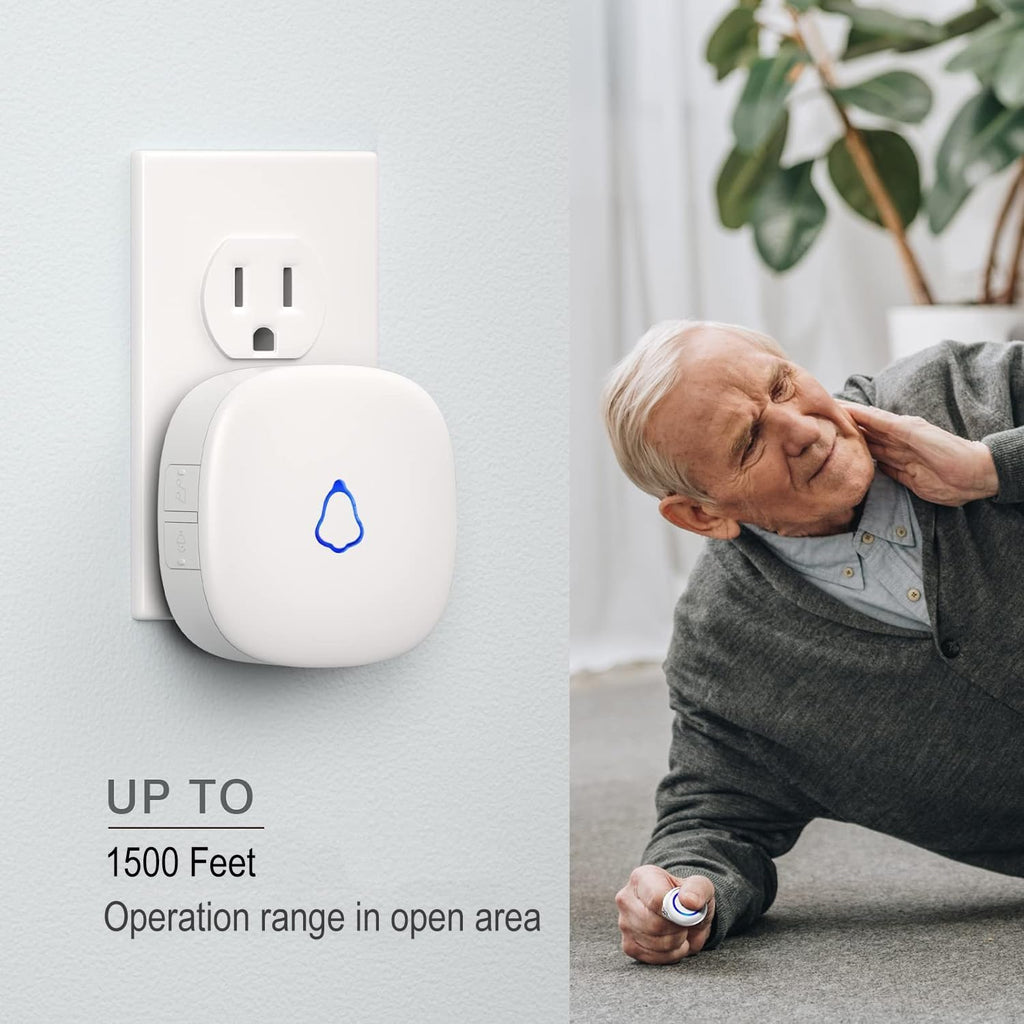 Wireless Caregiver Pager with 3 Call Buttons and 3 Receivers for Seniors k7