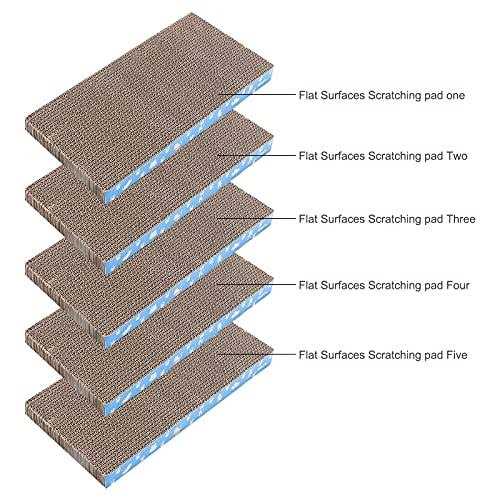 Cat Scratch Pad Cardboard 5 Pack Reversible a7