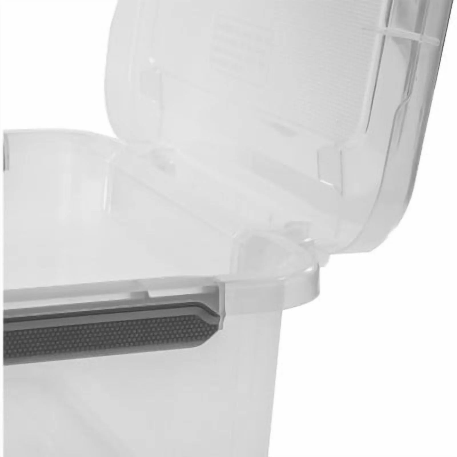 Plastic Storage Tote with Hinged Lid and Handles k7