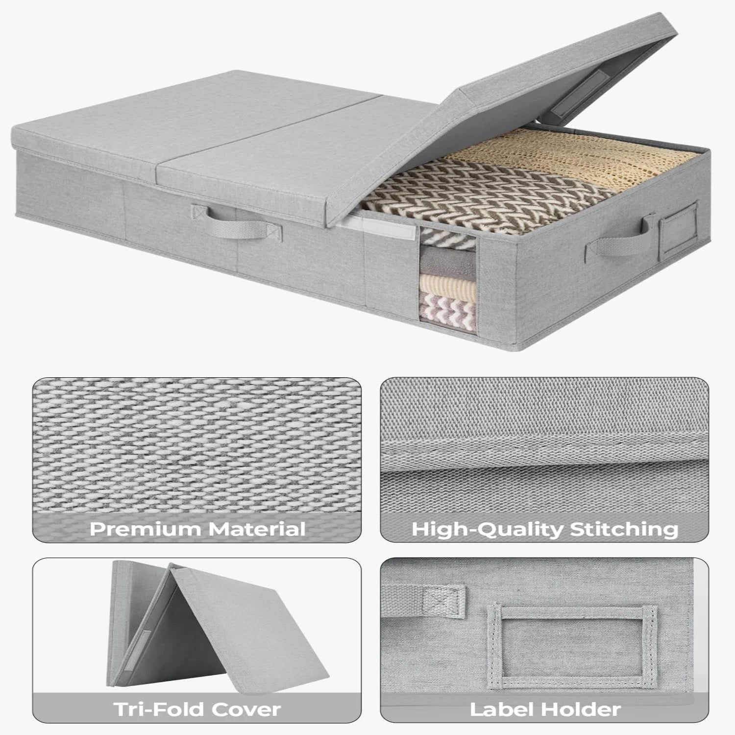 Under Bed Storage Bins with Lids and Handles q7k