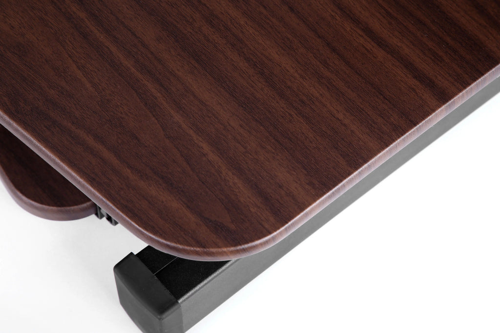 Height Adjustable Electric Desk Converter 2-Tier Walnut a7