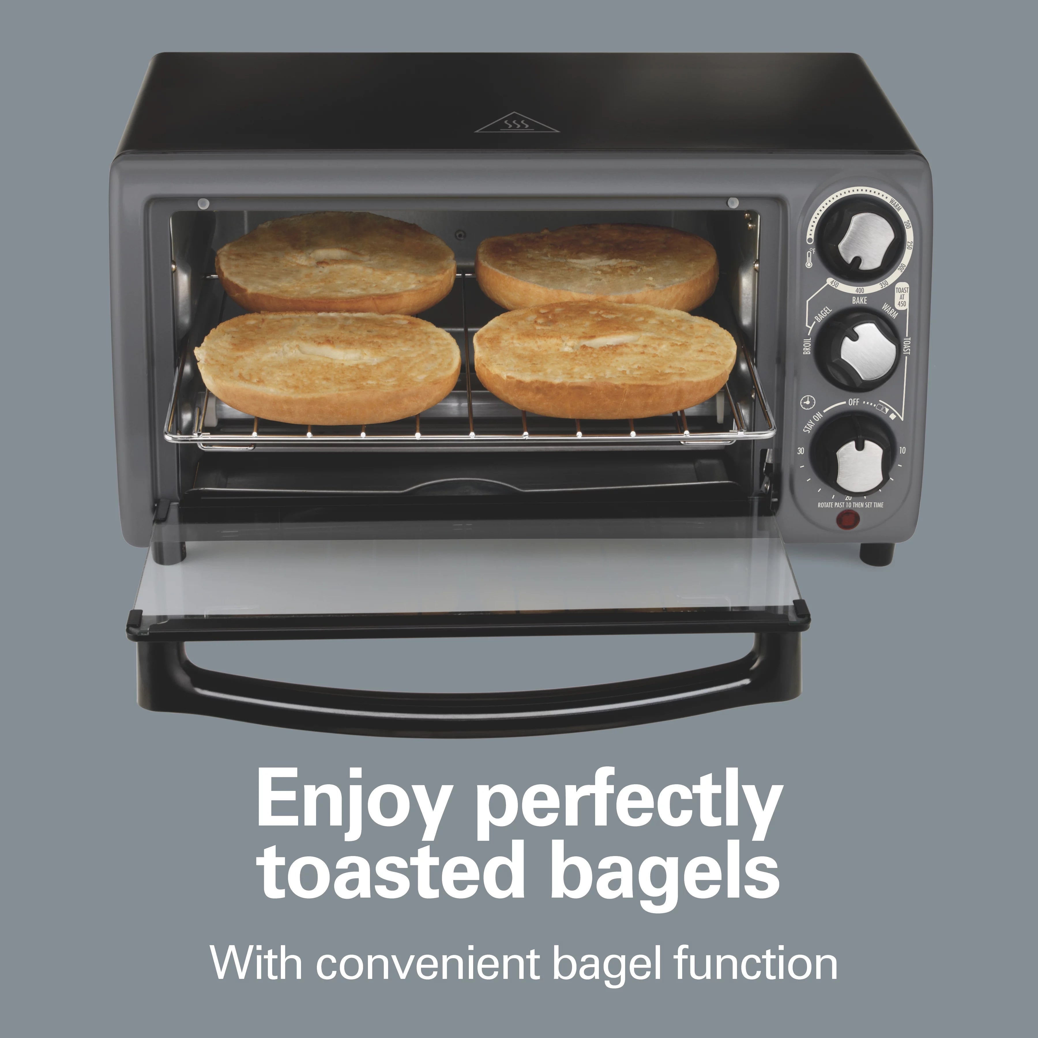 Toaster Oven Black Gray Accents a7k