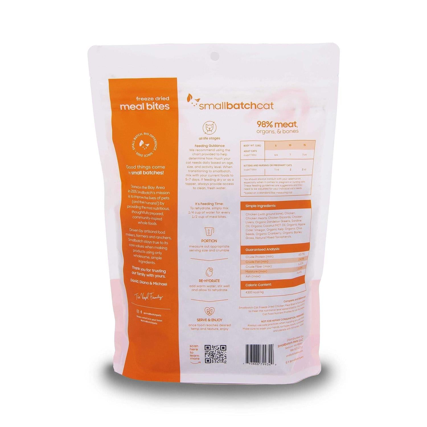 Freeze-Dried Chicken Cat Meal Bites 10 oz k7