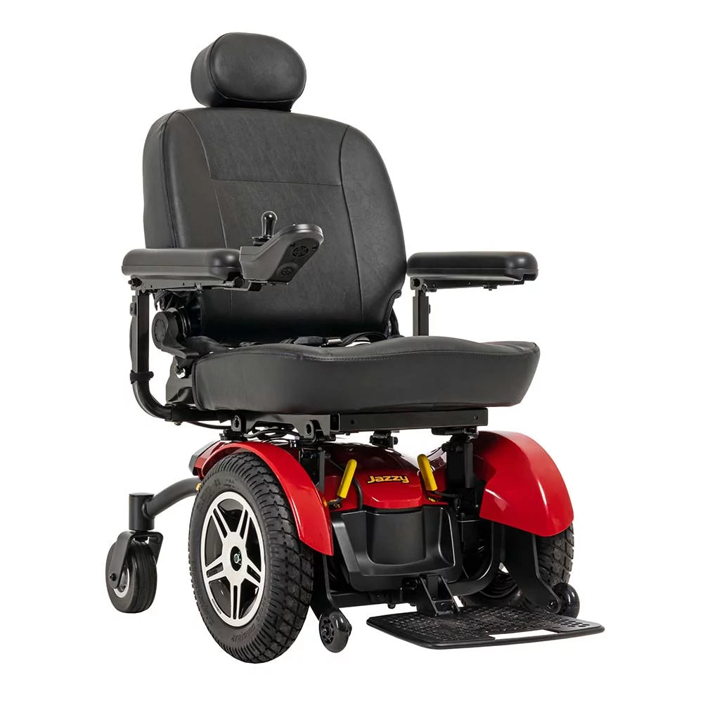Pride Mobility Jazzy Elite HD Group 2 Heavy Duty Power Chair, Red, 22"Wx20"-22"
