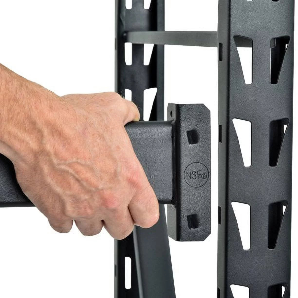 Steel Storage Rack 4-Tier Black 77x24x72 Inch a7