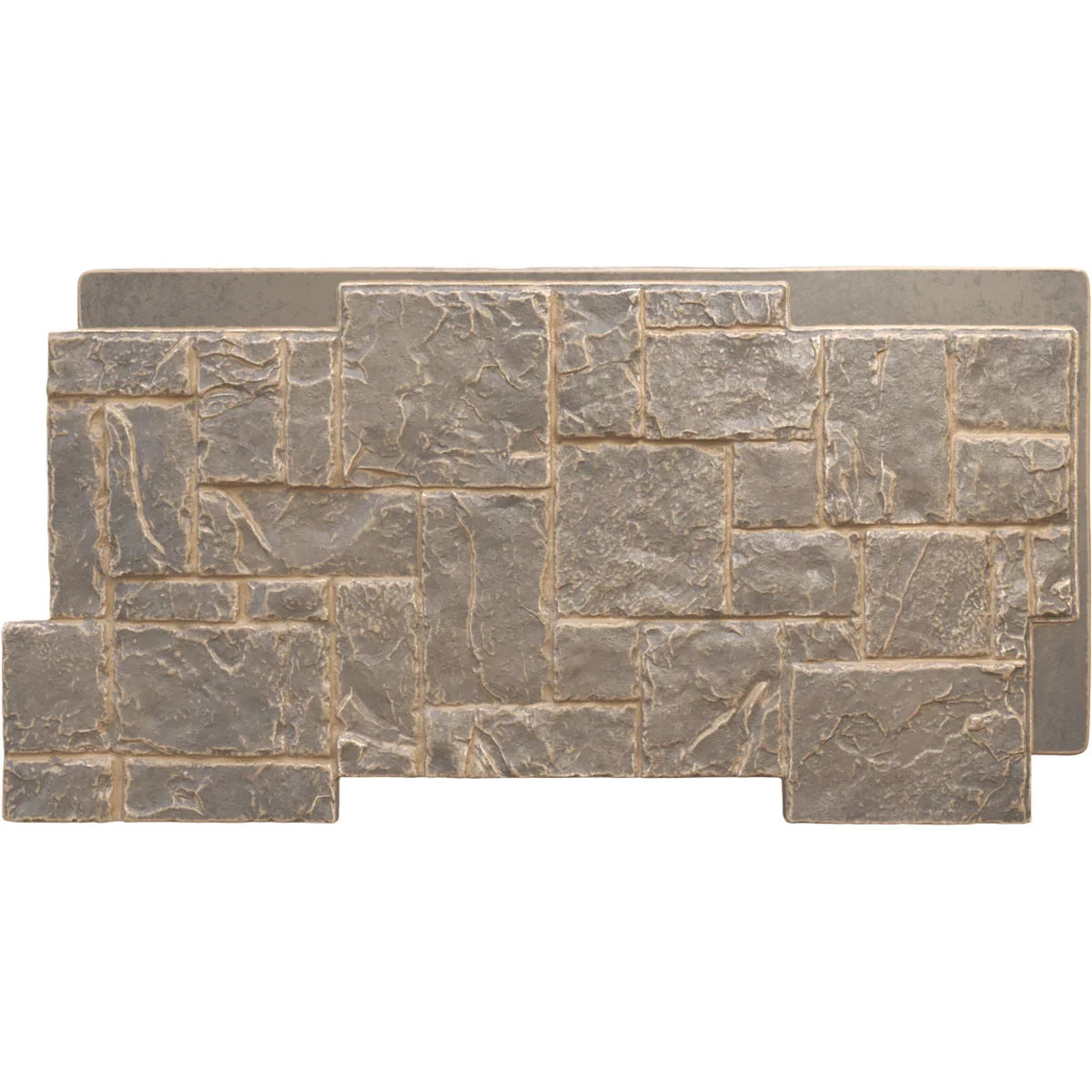 Ekena Millwork 49"W x 24 1/2"H x 1 1/4"D Castle Rock Stacked Stone, StoneWall Faux Stone Siding Panel, Cannondale