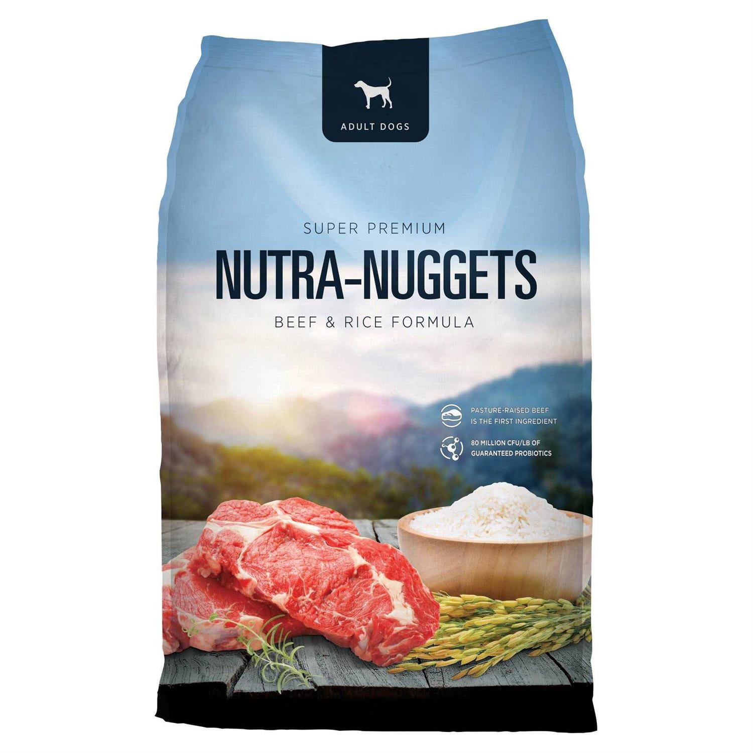 Nutra-Nuggets Super Premium Beef &amp; Rice Dog Food - Pet Supplies online store