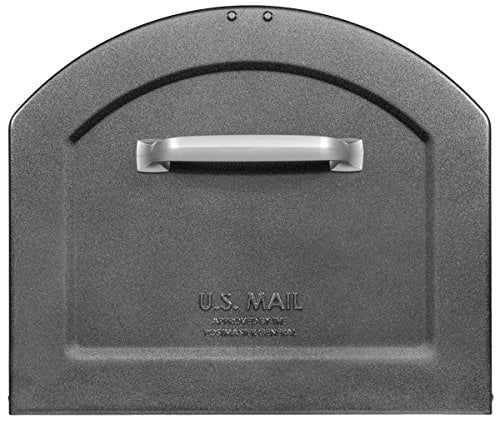 Galvanized Steel Post Mounted Mailbox Pewter a7