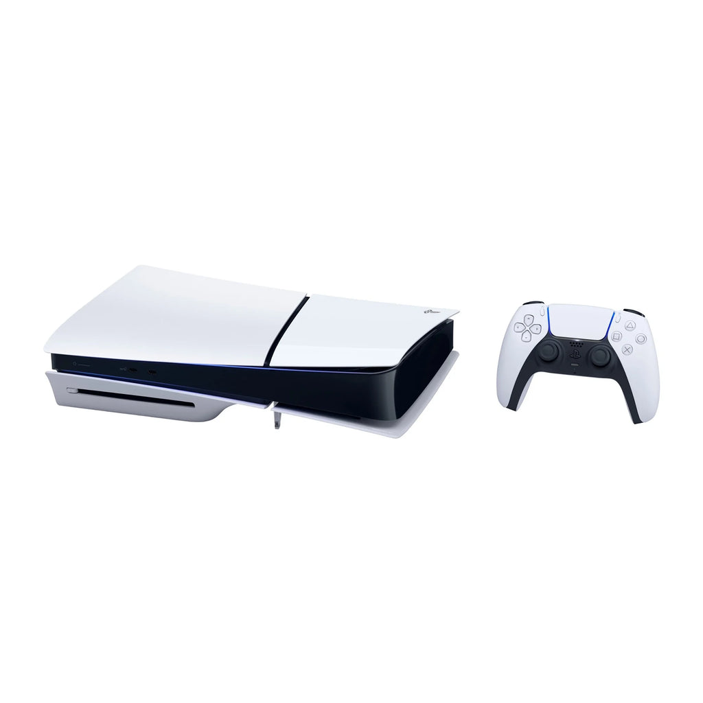 PS5 Slim Disc Edition 1TB Console with Spider-Man 2 Bundle and Two Controllers White & Nova Pink a7