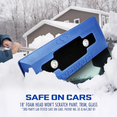 Snow Broom Ice Scraper 4-in-1 Telescoping 18-Inch Foam Head a7