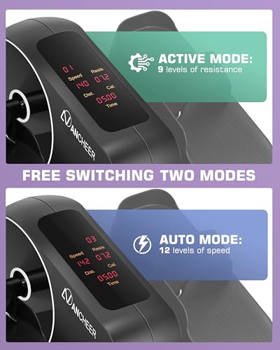 Elliptical leg exerciser for seated seniors with resistance and speed modes a7